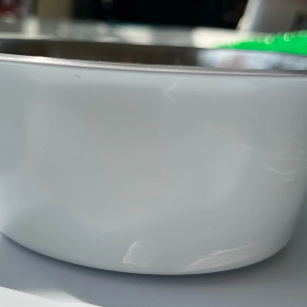 Jinx White & Silver Dog Sauce Bowl